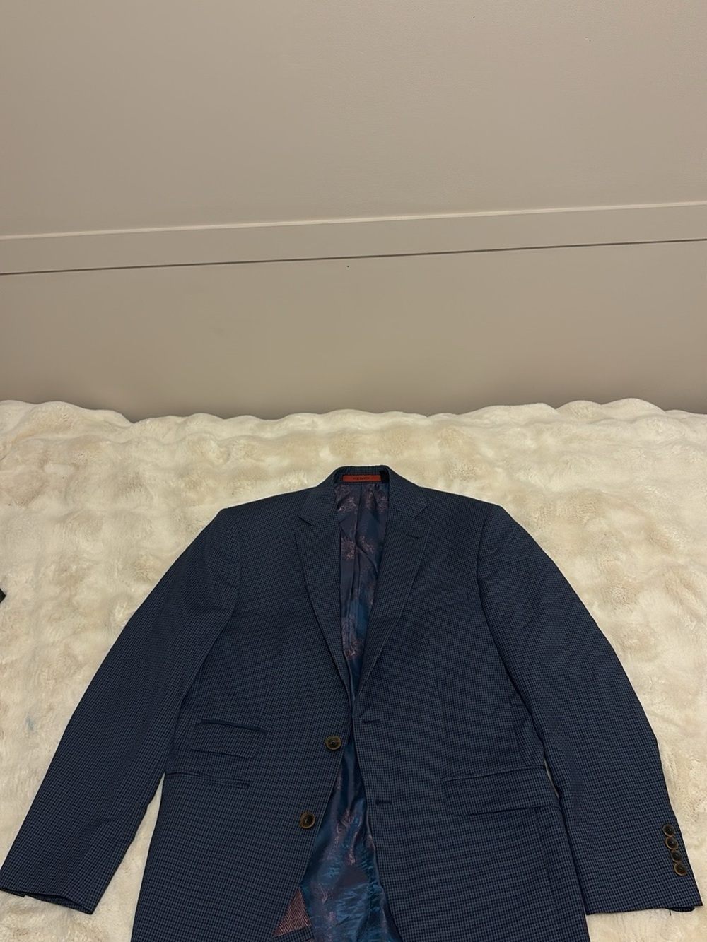 Ted Baker Navy Textured Two-Button Sport Coat